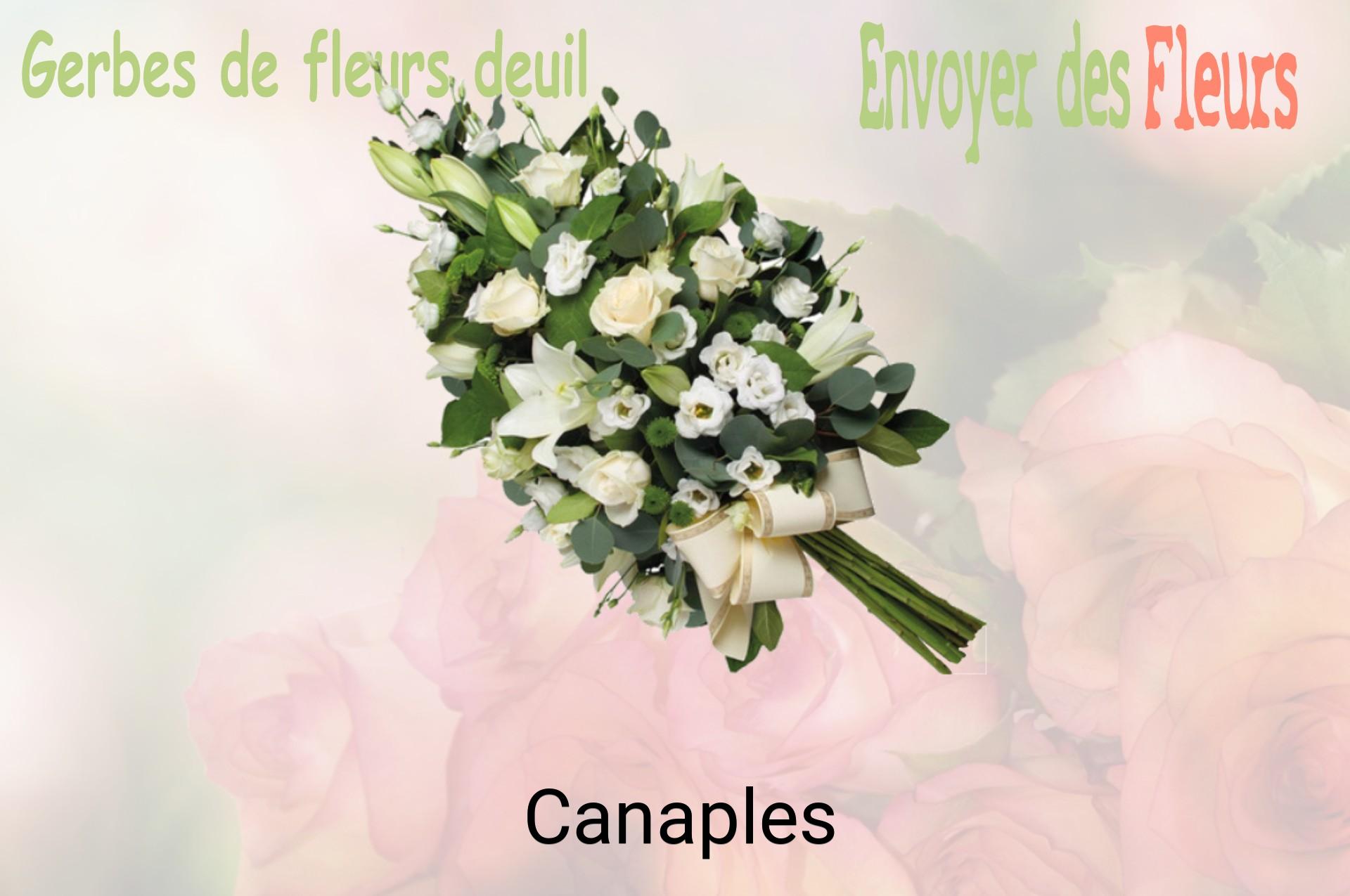 Gerbe de fleurs de deuil livrée à Canaples